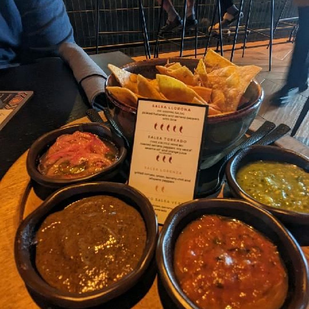 La Popular - Flight of salsas (they sell them for $8 a container) - Cocktail Bars Near Me - Claremont, California