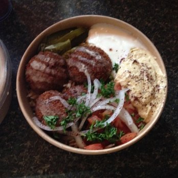 Beladis - Falafel Bowl- rice, garlic, tahini, tomatoes, parsley, and more. - Bakeries Near Me - London, Ontario