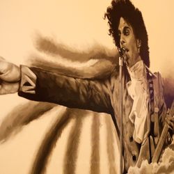 Elm Street Lounge - Prince mural at Elm Street Lounge