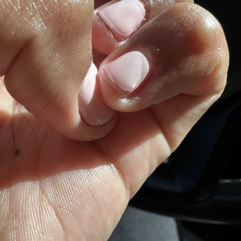 Do's Nails - Lumpy clear coat polish. Does not cover entire nail bed. - Nail Salons Near Me - Webster, Texas Do's Nails - Lumpy clear coat polish. Does not cover entire nail bed. - Nail Salons Near Me - Webster, Texas