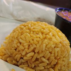 La Curva Peruvian Chicken, Tex Mex Bar & Grill - Yellow rice