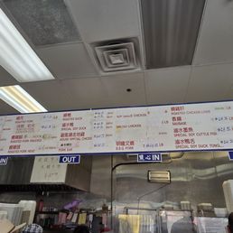 Menu, left side