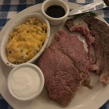 The Angus Barn - Prime Rib w/ Mac-n-cheese - Steakhouses Near Me - Raleigh, North Carolina