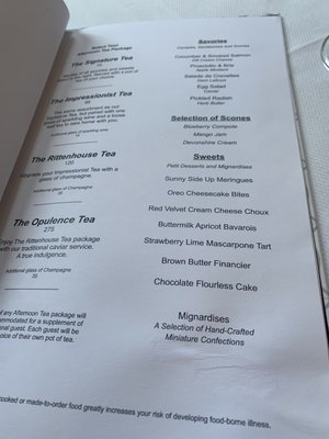 Menu photo 1 Mary Cassatt Tea Room Philadelphia, PA