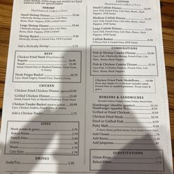 Denton Valley Backyard - Menu