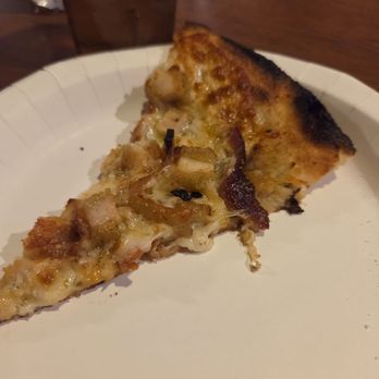 Modern Apizza - This is a slice of the bacon and chicken pizza with white sauce - Pizza Near Me - New Haven, Connecticut Modern Apizza - This is a slice of the bacon and chicken pizza with white sauce - Pizza Near Me - New Haven, Connecticut