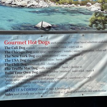 The Dog House - Gourmet Hot Dog menu - Hot Dogs Near Me - Kings Beach, California