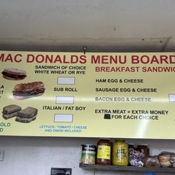 Menu board