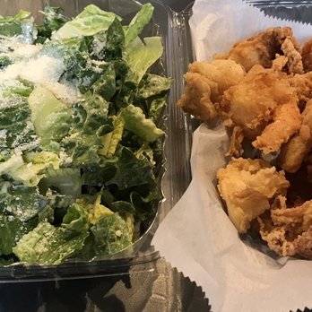 Sal and Sons - Fried seafood platter, Cesar salad instead of fries. Delicious! - Seafood Near Me - Baltimore, Maryland Sal and Sons - Fried seafood platter, Cesar salad instead of fries. Delicious! - Seafood Near Me - Baltimore, Maryland
