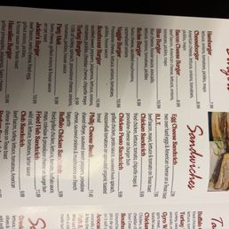 Menu as of Jan 2026 Menu as of Jan 2026