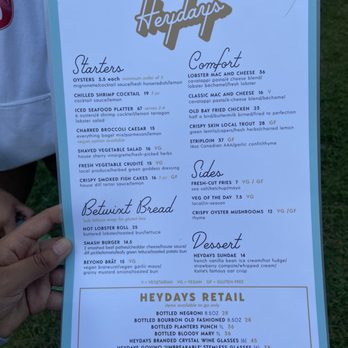 Heydays - menu^^ - Pop-Up Restaurants Near Me - South Bruce Peninsula, Ontario