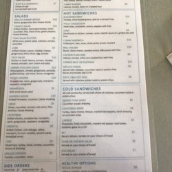 Cafe Al Fresco - Lunch menu