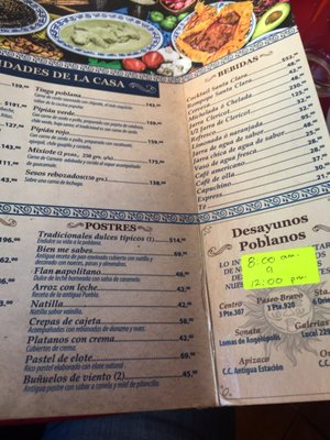 Menu photo 4 Fonda de Santa Clara Puebla, PUE Menu photo 4 Fonda de Santa Clara Puebla, PUE