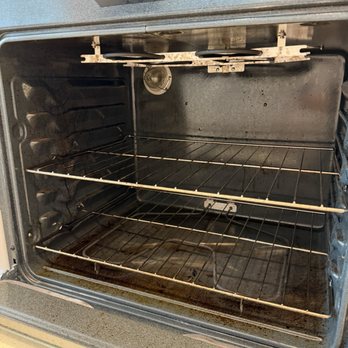 Marias cleaning - BEFORE dirty inside stove - Home Cleaning Near Me