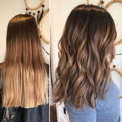Kats_Beautychair - Before and after, reverse balayage