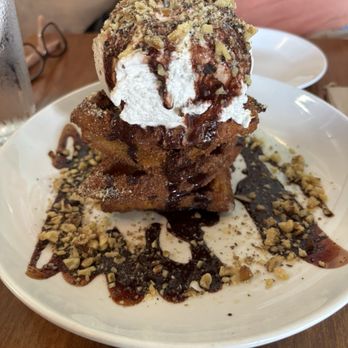 Seabirds Kitchen - Chaffle with Vanilla Ice Cream Scoop - Vegan Near Me - Costa Mesa, California Seabirds Kitchen - Chaffle with Vanilla Ice Cream Scoop - Vegan Near Me - Costa Mesa, California