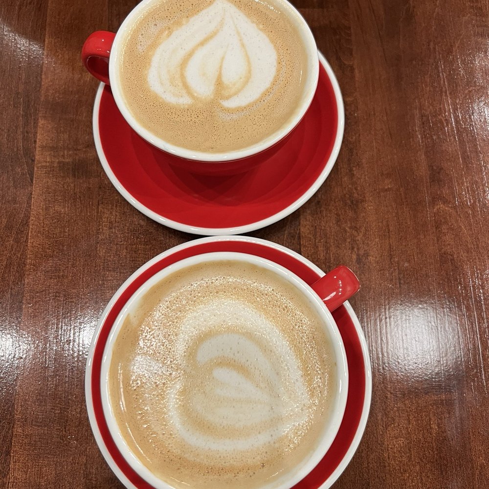 Victorian Cafe - Hazelnut praline latte and Dutch speculaas cookie latte ($5.50/each) - Cafes Near Me - Brooklyn, New York