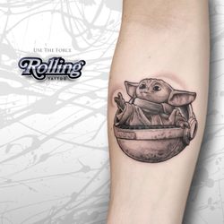 Rolling Tattoo Studio - Baby Yoda tattoo
