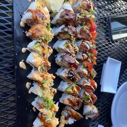 Dragon Roll, Picnic Roll, and Tuna King Roll