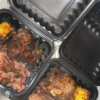 Da Munchiezz Catering - jerk chicken, Caribbean rice, charred corn. - Caterers Near Me