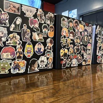 Tea-Do - a row of anime stickers on a table - Bubble Tea Near Me - Annandale, Virginia