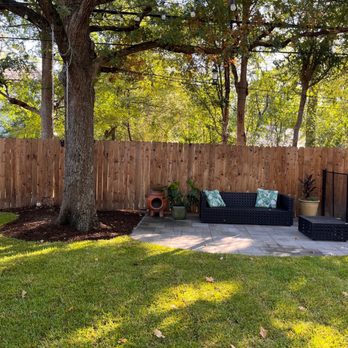 JMP Landscape - After installation of drainage, sod and paver patio. - Irrigation Near Me - Houston, Texas