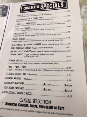 Menu photo 7 Quaker Diner West Hartford, CT Menu photo 7 Quaker Diner West Hartford, CT