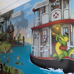 Yale Pediatric Dentistry - The walls of the waiting room.