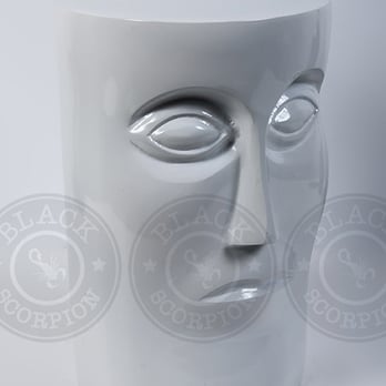 Black Scorpion - Face  Emotion Stool in White - Home Decor Near Me - Barnsley, XSY