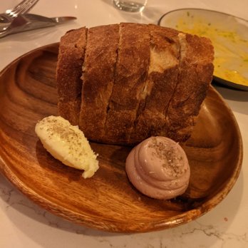 The Anchorage - Homemade bread with in-house made butter and a liver pate. - New American Near Me - Greenville, South Carolina The Anchorage - Homemade bread with in-house made butter and a liver pate. - New American Near Me - Greenville, South Carolina