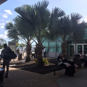 Greyhound Bus Lines - Waiting area outside - Public Transportation Near Me - Miami, Florida