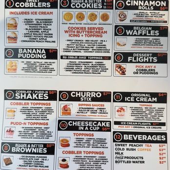 Peach Cobbler Factory - Menu - Desserts Near Me - Foley, Alabama Peach Cobbler Factory - Menu - Desserts Near Me - Foley, Alabama
