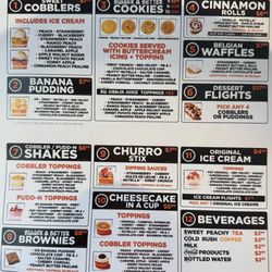Peach Cobbler Factory - Menu