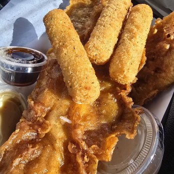 Tracy Harbour Fish & Chips - Fried fish with fried mozzarella sticks - Fish & Chips Near Me - Tracy, California Tracy Harbour Fish & Chips - Fried fish with fried mozzarella sticks - Fish & Chips Near Me - Tracy, California