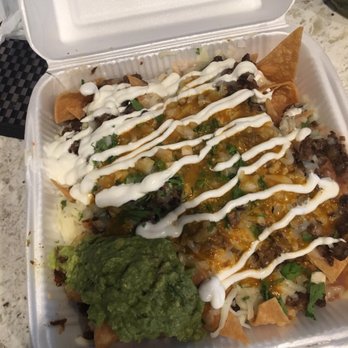 Las Palmitas Fruit - Large carne asada super nachos. Salsa verde not pictured. - Juice Bars & Smoothies Near Me - Carson, California Las Palmitas Fruit - Large carne asada super nachos. Salsa verde not pictured. - Juice Bars & Smoothies Near Me - Carson, California