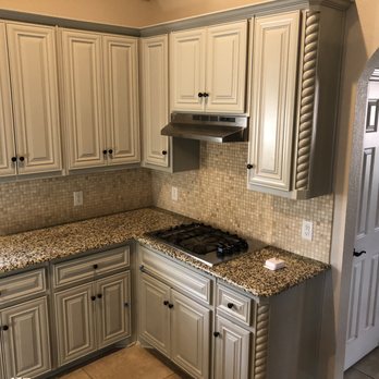 Collin County Remodeling & Roofing - We used a very high end Sherwin Williams paint to cover these cabinets, for a long and healthy life - General Contractors Near Me Collin County Remodeling & Roofing - We used a very high end Sherwin Williams paint to cover these cabinets, for a long and healthy life - General Contractors Near Me