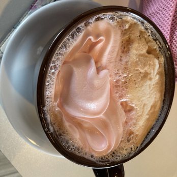Rose & Lois - Their new valentines drink with raspberry cream! - Coffee & Tea Near Me - Carmel, Indiana