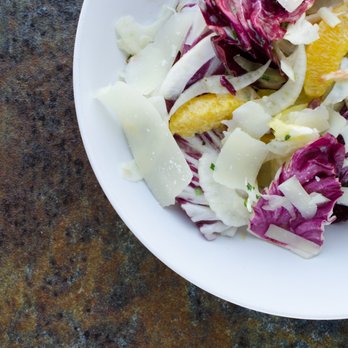 Hearth on 25th - endive salad Belgian endive, radicchio, fennel, orange segments, bacon, pecorino, champagne vinaigrette. - New American Near Me - Ogden, Utah Hearth on 25th - endive salad Belgian endive, radicchio, fennel, orange segments, bacon, pecorino, champagne vinaigrette. - New American Near Me - Ogden, Utah