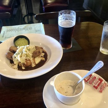 Olde Brick House - Sea food Clam Chowder, Bangers & Mashed with a Smithwick's Irish Ale on tap. - Irish Pub Near Me - Saint Cloud, Minnesota