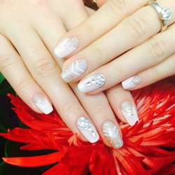 Me Time Aesthetics  - Shellac Manicure with nail art and Gems