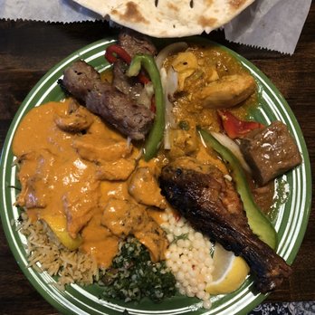 Kababs - From the buffet. Tandoori chicken leg, couscous and tabouli, rice with chicken tikka Masala, beef kababs, chicken curry, and beef. - Indian Near Me - Wichita, Kansas Kababs - From the buffet. Tandoori chicken leg, couscous and tabouli, rice with chicken tikka Masala, beef kababs, chicken curry, and beef. - Indian Near Me - Wichita, Kansas