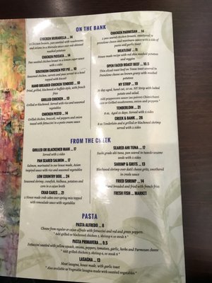 Menu photo 5 2 Creeks Bar & Grill St. Augustine, FL