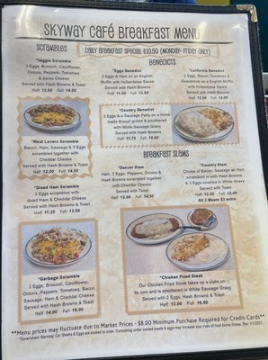 Menu photo 6 Skyway Cafe Spokane, WA