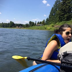 Barton Park - Somewhere in the Clackamas River heading towards Barton Park. ICE COLD water.