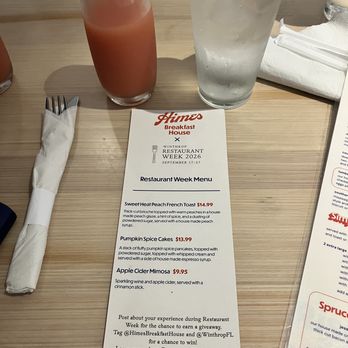 Himes Breakfast House - Winthrop Restaurant week specials - Breakfast & Brunch Near Me - Riverview, Florida Himes Breakfast House - Winthrop Restaurant week specials - Breakfast & Brunch Near Me - Riverview, Florida
