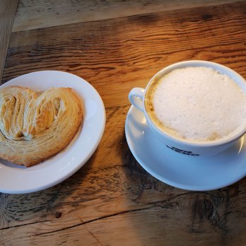 Caffè Nero - Cappuccino with a breakfast pastry - Cafes Near Me - Boston, Massachusetts