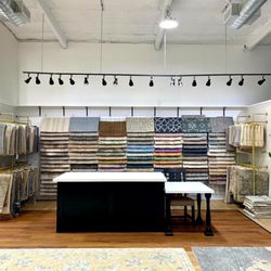 Refined Carpets - Our custom rug studio at our showroom. We can design and make any style, size or type of rug.