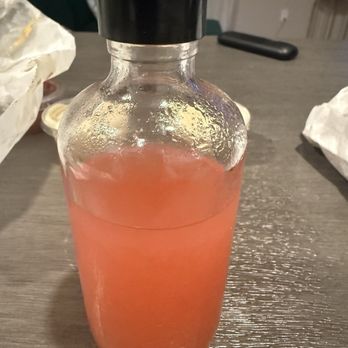 Lowboy - This is how my grapefruit tequila came. Very small bottle a little more than half filled  but very tasty. - Cocktail Bars Near Me - Los Angeles, California