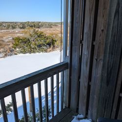 A Beach Place Realty - Stood on railing. Climbed around second story balcony just to get back in.