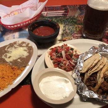 Toro Mexican Grill - Tacos Jalisco with steak and chorizo, homemade corn tortillas, homemade pico, beans and rice. - Mexican Near Me - Dandridge, Tennessee Toro Mexican Grill - Tacos Jalisco with steak and chorizo, homemade corn tortillas, homemade pico, beans and rice. - Mexican Near Me - Dandridge, Tennessee
